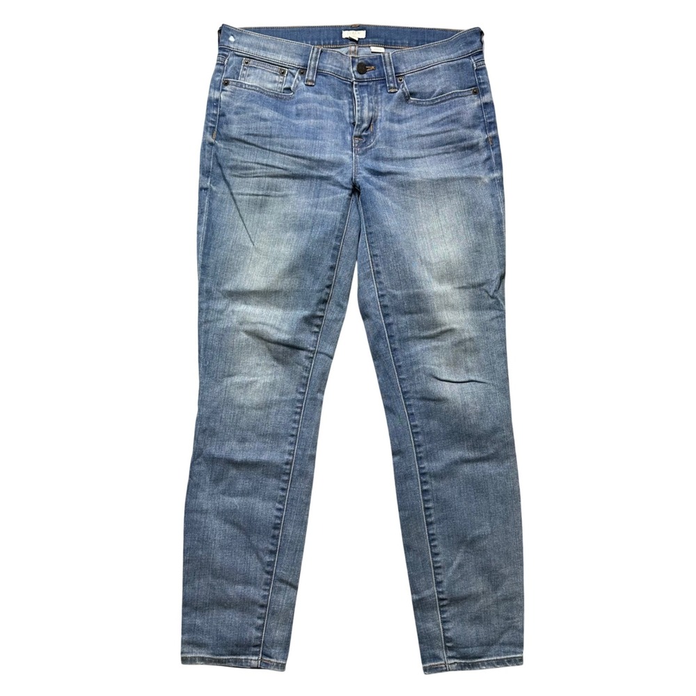 J Crew Stretch Jeans Womens 26x28 Blue Denim Skinny Fit Casual Everyday Pants